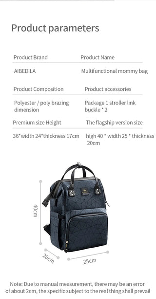 Fashionable Diaper Backpack Bag