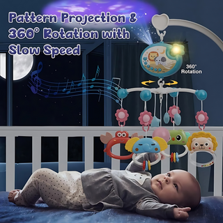 Baby Crib Mobile With Musical Projector